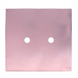 Placa p/ 2 furos 4x4 - Novara Glass Ouro Rose